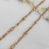 Cadena Dubai  33.75gr / 60cm / Dos Oros Blanco Rosa$