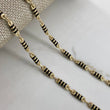 Cadena Rustica  16.7gr / 60cm / Barril Cauchos Negros Oro Amarillo$