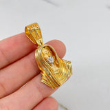 Dije Rostro de Cristo Belo 10gr / 4cm / Liso Dos Oros Amarillo Blanco$