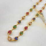 Tobillera GC 17.15gr / 27cm / Circones de Colores  Oro Amarillo$