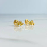 Topos Serpiente  0.95gr / Circones Blancos  Oro Amarillo$