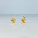 Topos Serpiente  0.95gr / Circones Blancos  Oro Amarillo$