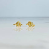Topos Serpiente  0.95gr / Circones Blancos  Oro Amarillo$