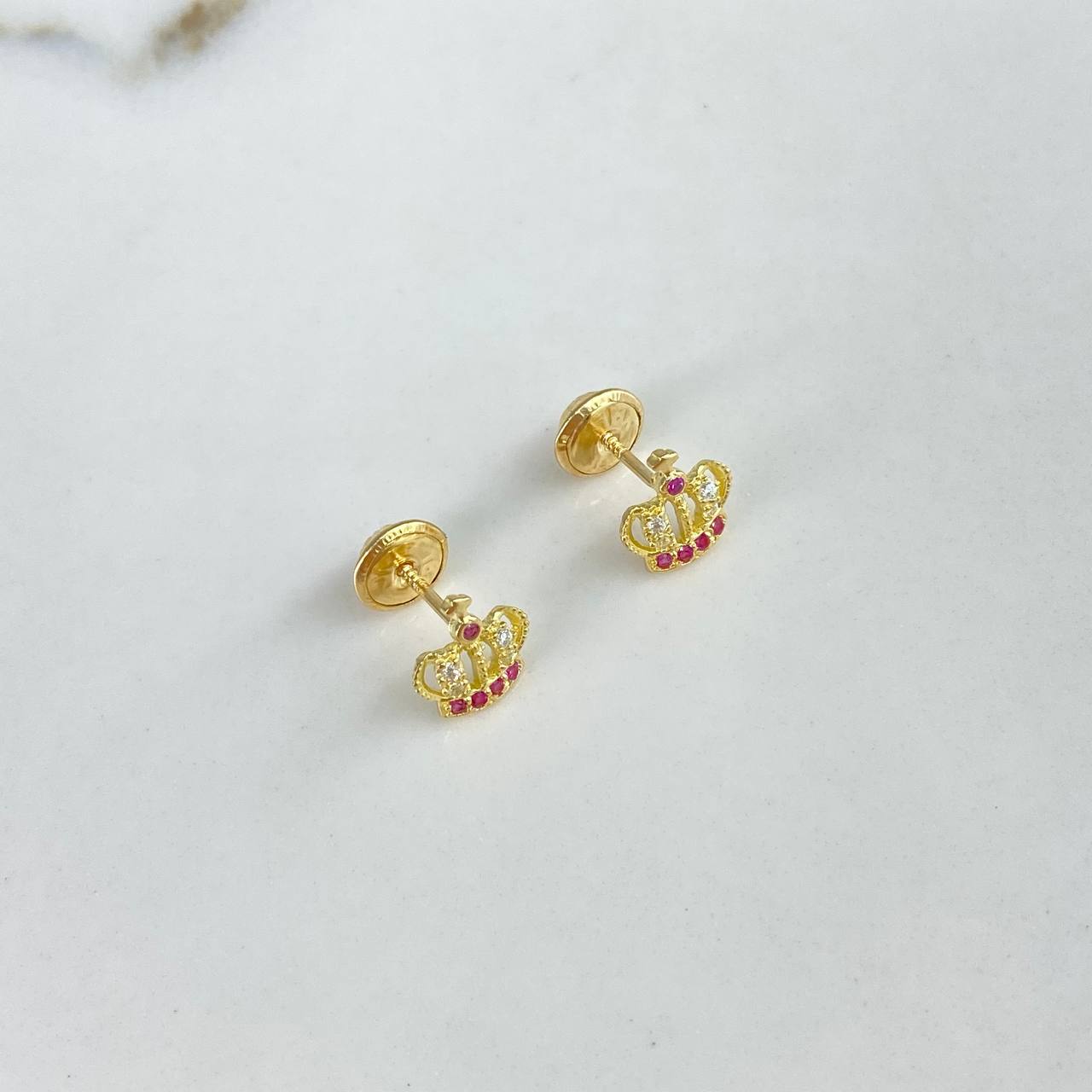 Topos Corona Rey  0.95gr / Circones Fucsia  Oro Amarillo$