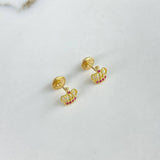 Topos Corona Rey  0.95gr / Circones Fucsia  Oro Amarillo$