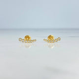 Topos Arco  0.9gr / Circones Blancos  Oro Amarillo$