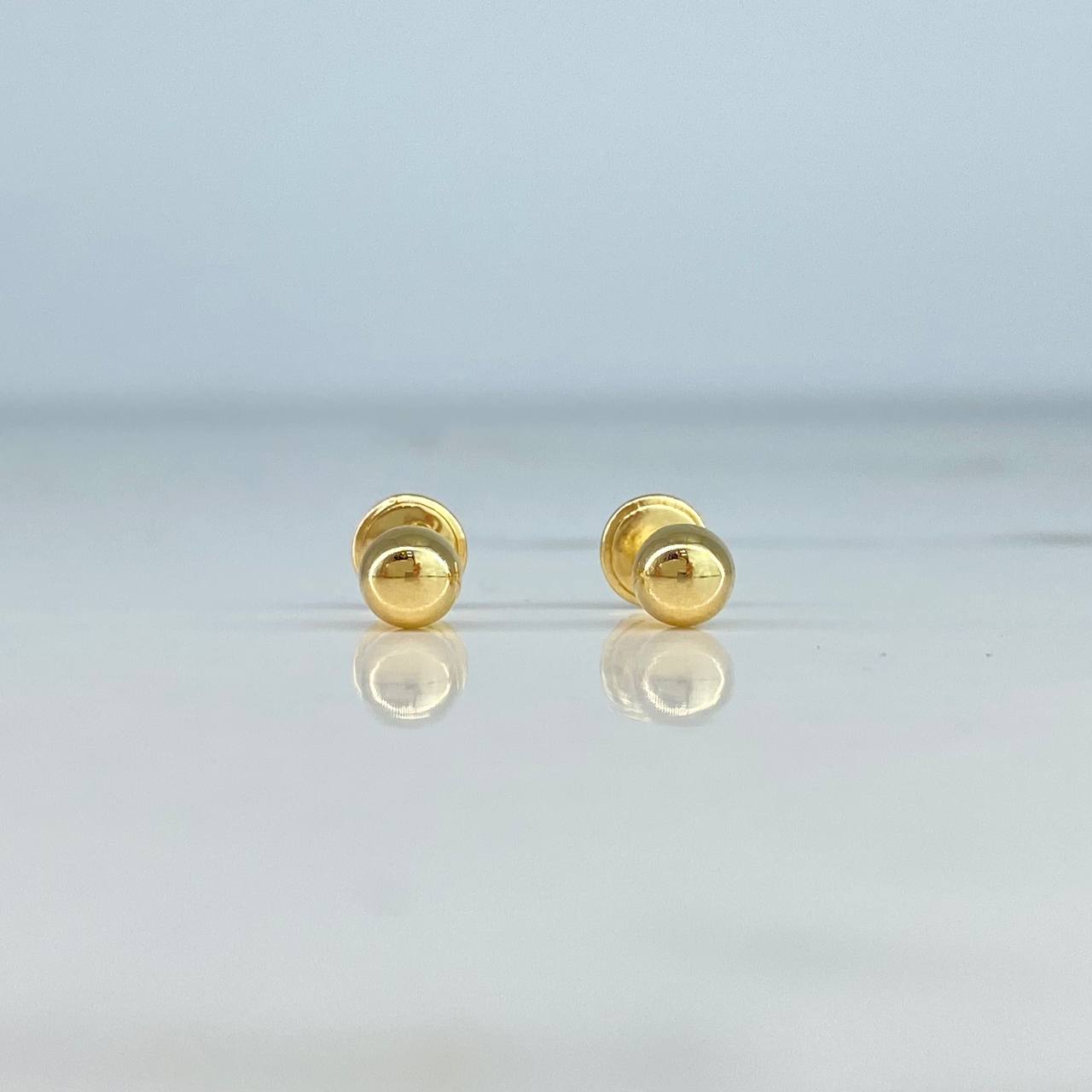 Topos Bola Lisa 0.55gr / 5mm Oro Amarillo$