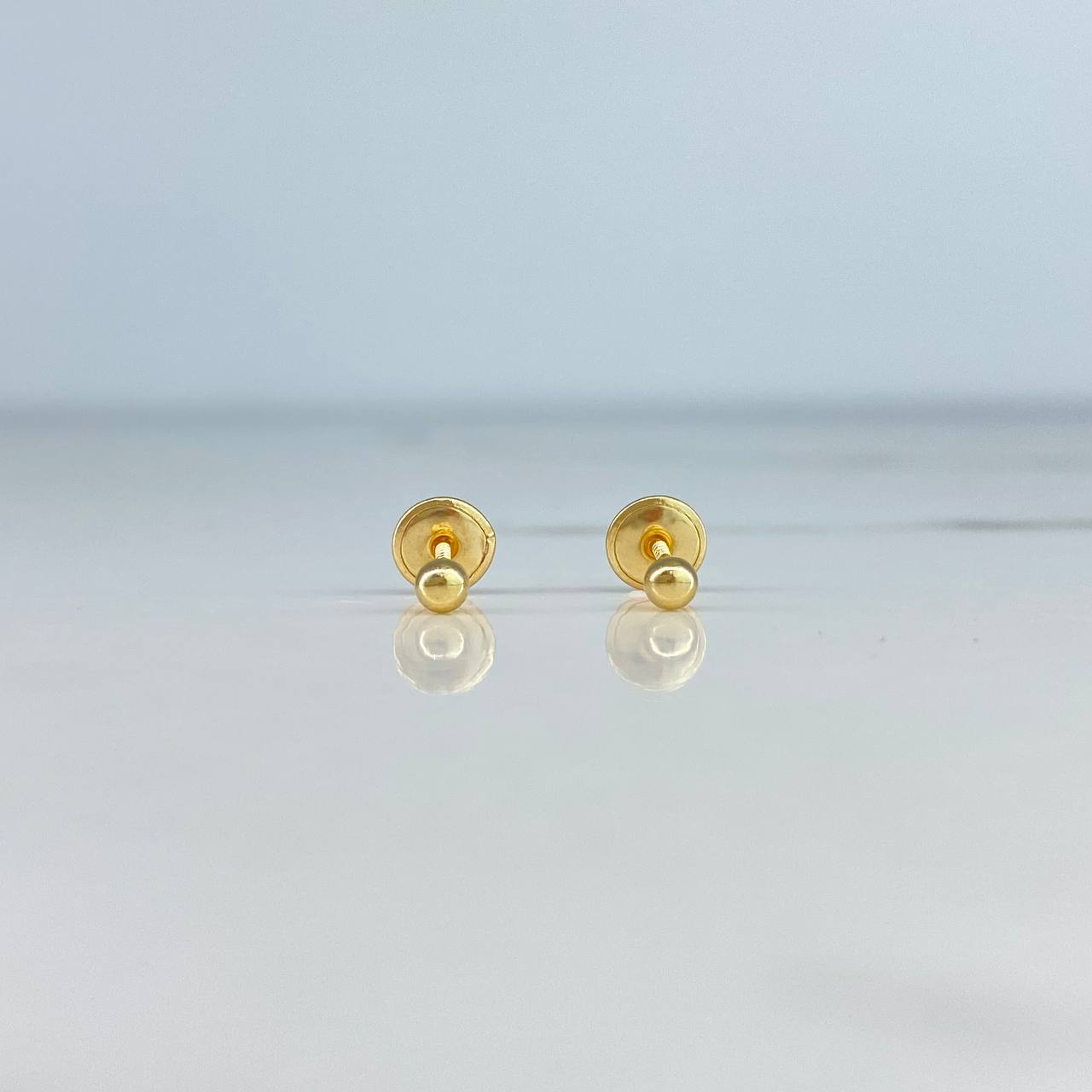 Topos Bola Lisa 0.45gr / 3mm Oro Amarillo$