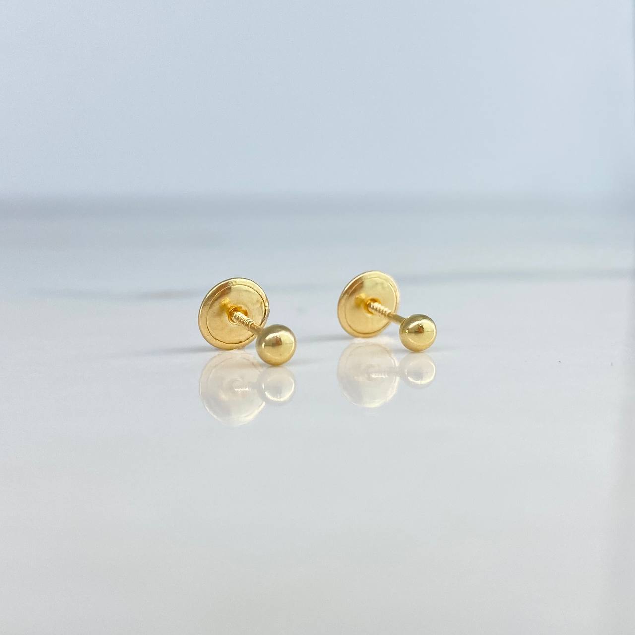 Topos Bola Lisa 0.45gr / 3mm Oro Amarillo$