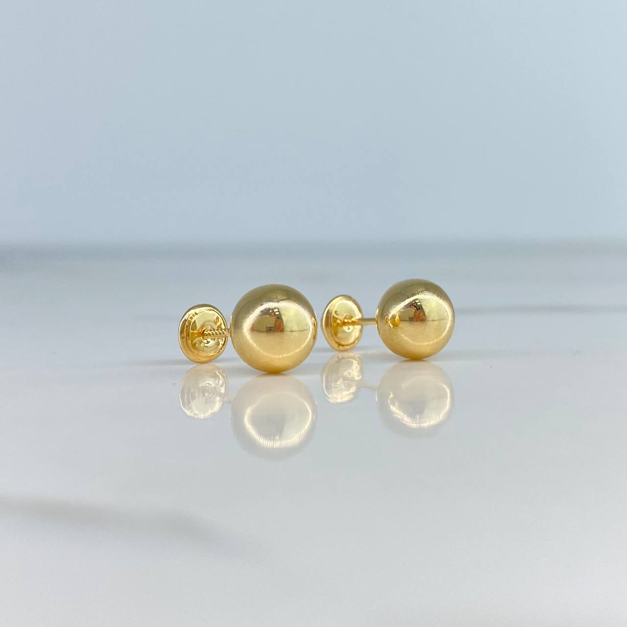 Topos Bola Lisa 0.8gr / 8mm Oro Amarillo$