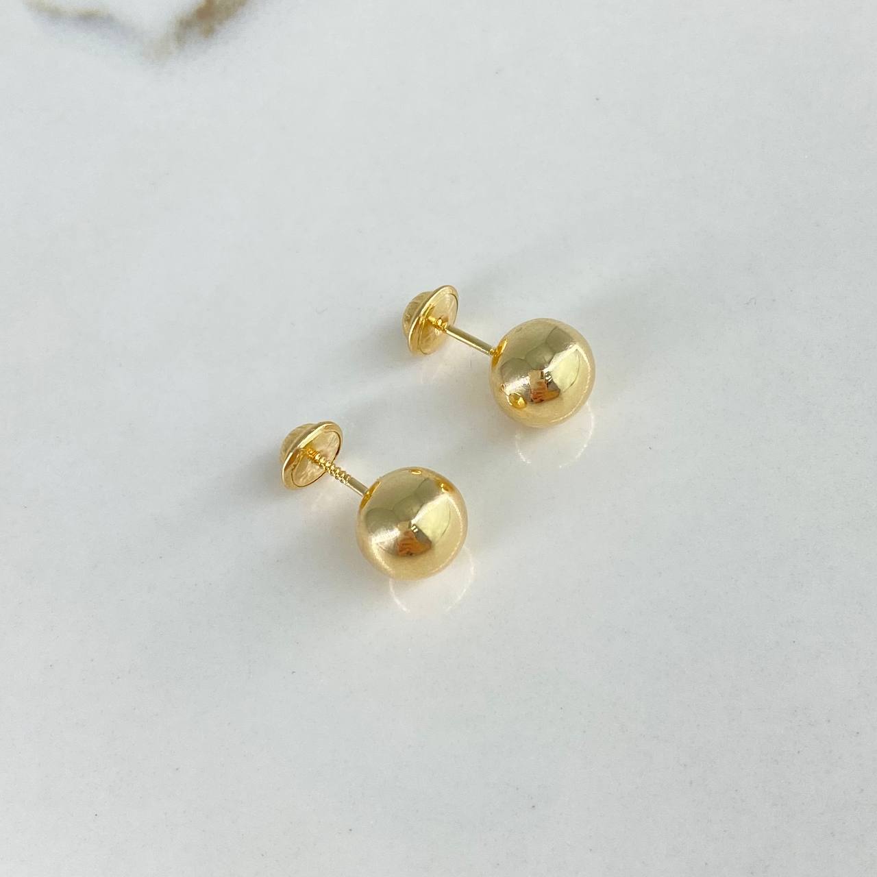 Topos Bola Lisa 8mm / 0.9gr Oro Amarillo ©