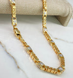 Fabricacion Bajo Pedido Cadena Medusa Greca 132gr / 70cm Dos Oros Amarillo Blanco $