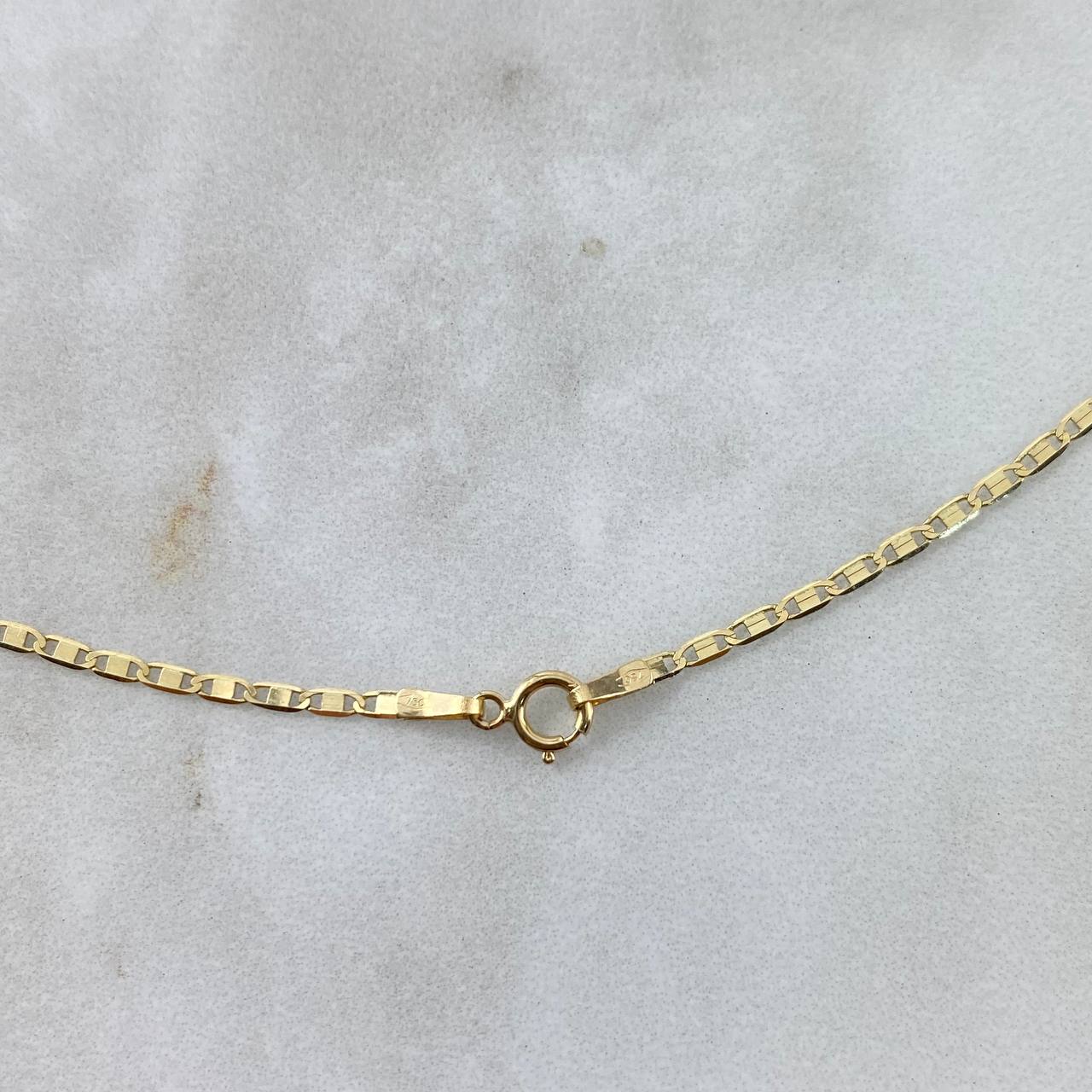 Cadena Plana 1.8gr / 45cm / 1.4mm Oro Amarillo +3