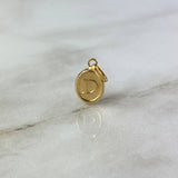 Dije Letra D 0.5gr / 1.8cm / Troquelada Oro Amarillo