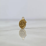 Dije Letra D 0.5gr / 1.8cm / Troquelada Oro Amarillo