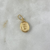 Dije Letra S Ovalada 0.4gr / 1.8cm / Troquelada Oro Amarillo