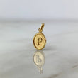 Dije Letra P 0.55gr / 1.8cm / Troquelada Oro Amarillo