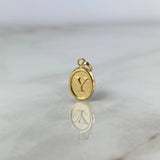 Dije Letra Y Ovalada 0.65gr / 1.8cm / Troquelada Oro Amarillo