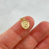 Dije Letra P Ovalada 0.4gr / 1.8cm / Troquelada Oro Amarillo