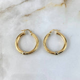 Candongas Fanny 3.8gr / 3.1cm / Lisas Entorchadas Dos Oros Amarillo Blanco (Oferta)