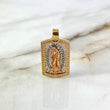 Dije Placa Virgen Guadalupe 7.4gr / 3.7cm / Dos Oros Blanco Rosa©