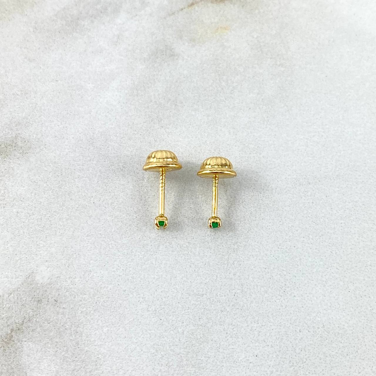Topos 0.4gr / Esmeraldas 4pts Oro Amarillo (Joya) ©