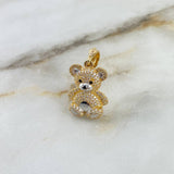 Dije Oso 4.7gr / 3.1cm / Circones Negros Blancos Dos Oros Amarillo Blanco