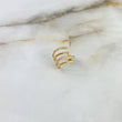 Piercing Garra Mariposa 1.45gr / 1.5cm / Circones Blancos Oro Amarillo (Joya) *