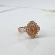 Anillo Virgen Milagrosa  4.55gr / T6 3/4 / Circones Blancos  Oro Rosa $