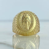 Anillo Virgen Milagros  3.8gr / T11 1/2 / Liso  Oro Amarillo $