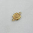 Herraje Marco Letra C 0.3gr / 1.5cm / Liso  Oro Amarillo $
