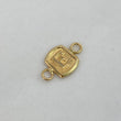 Herraje Marco Letra F  0.3gr / 1.5cm / Liso  Oro Amarillo $