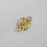 Herraje Marco Letra F  0.3gr / 1.5cm / Liso  Oro Amarillo $