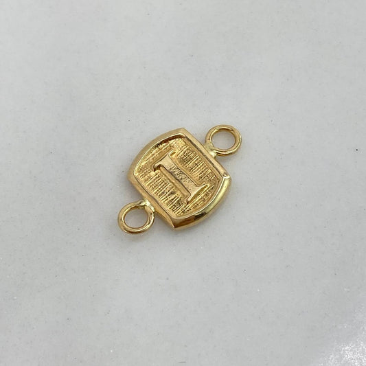 Herraje Marco Letra I  0.3gr / 1.5cm / Liso  Oro Amarillo $