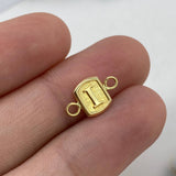 Herraje Marco Letra I  0.3gr / 1.5cm / Liso  Oro Amarillo $