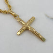 Dije Cruz Cristo  1.1gr / 3.5cm / Liso  Oro Amarillo $