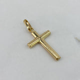 Dije Cruz  0.8gr / 3cm / Lisa Redondeada  Oro Amarillo $