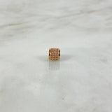 Herraje Cilindro 1.35gr / 0.7cm / 7mm Circones Blancos Oro Rosa ©