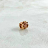 Herraje Cilindro 1.3gr / 0.7cm / 7mm Circones Blancos Oro Rosa ©