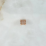 Herraje Cilindro Rustico 1.1gr / 0.6cm / 6mm Circones Blancos Oro Rosa ©