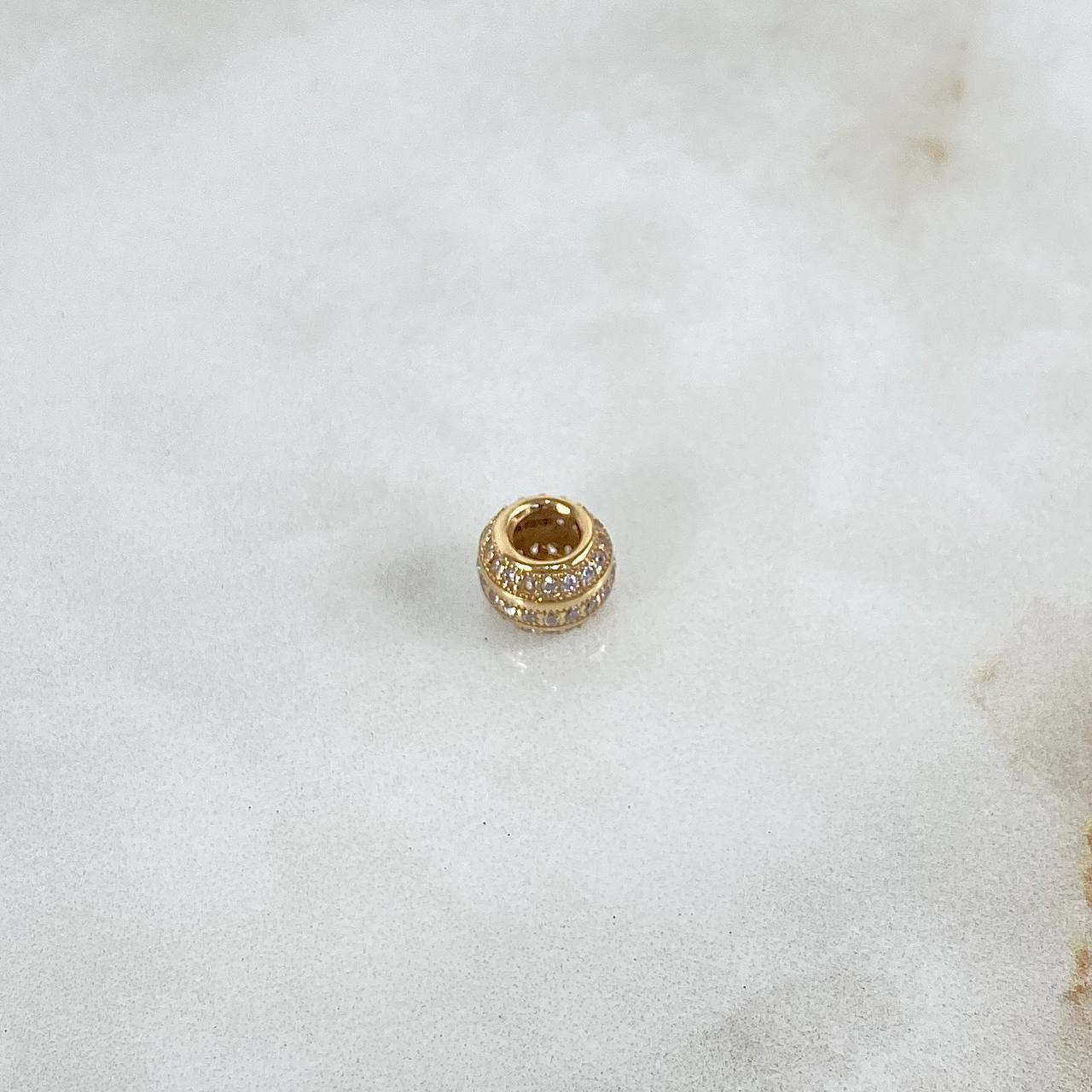 Herraje Bola de Fuego Trilinea 1.35gr / 0.7cm / 8mm Circones Blancos Oro Amarillo ©