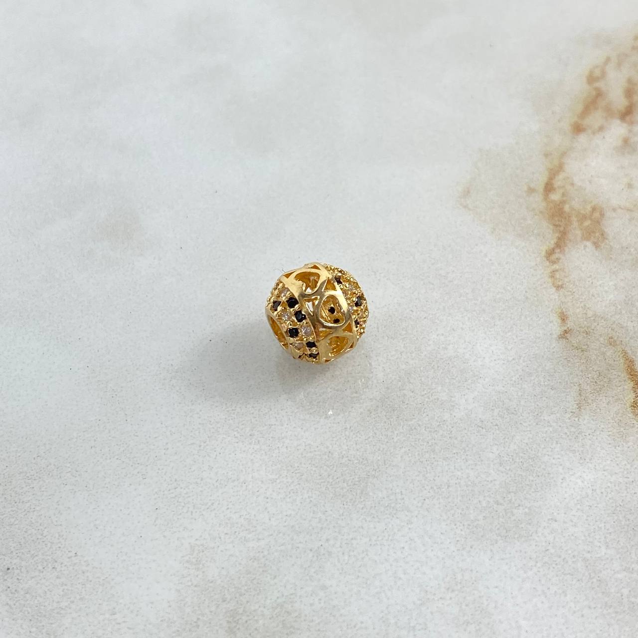 Herraje Bola de Fuego Corazones 1.7gr / 0.8cm / 0.9mm Circones Negros Blancos Oro Amarillo ©
