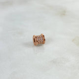 Herraje Cilindro Rustico 1.1gr / 0.6cm / 6mm Circones Blancos Oro Rosa ©