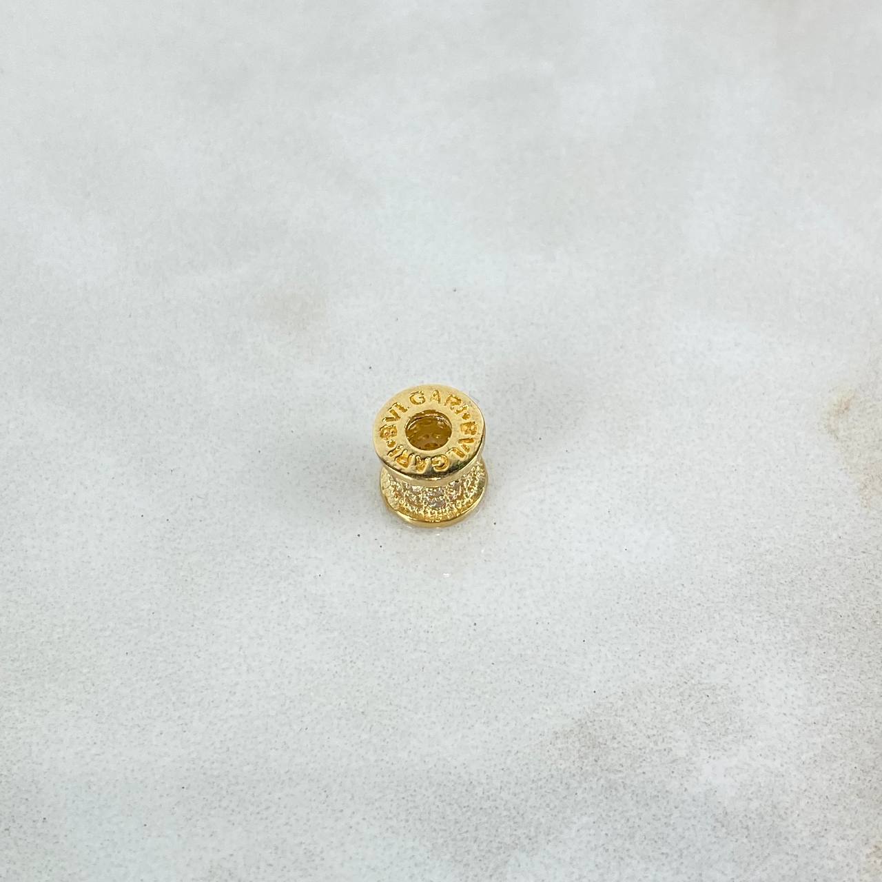 Herraje Cilindro Rustico 1.2gr / 0.6cm / 6mm Circones Blancos Oro Amarillo ©