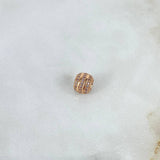 Herraje Bola de Fuego Trilinea 1.3gr / 0.7cm / 8mm Circones Blancos Oro Rosa ©