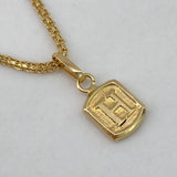 Dije Marco Letra H 0.35gr / 1.5cm / Liso  Oro Amarillo $
