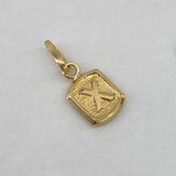 Dije Marco Letra X 0.35gr / 1.5cm / Liso  Oro Amarillo $