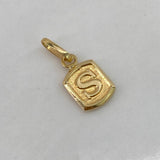 Dije Marco Letra S 0.35gr / 1.5cm / Liso  Oro Amarillo $
