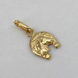 Dije Caballo Herradura  0.35gr / 1.5cm / Liso  Oro Amarillo $