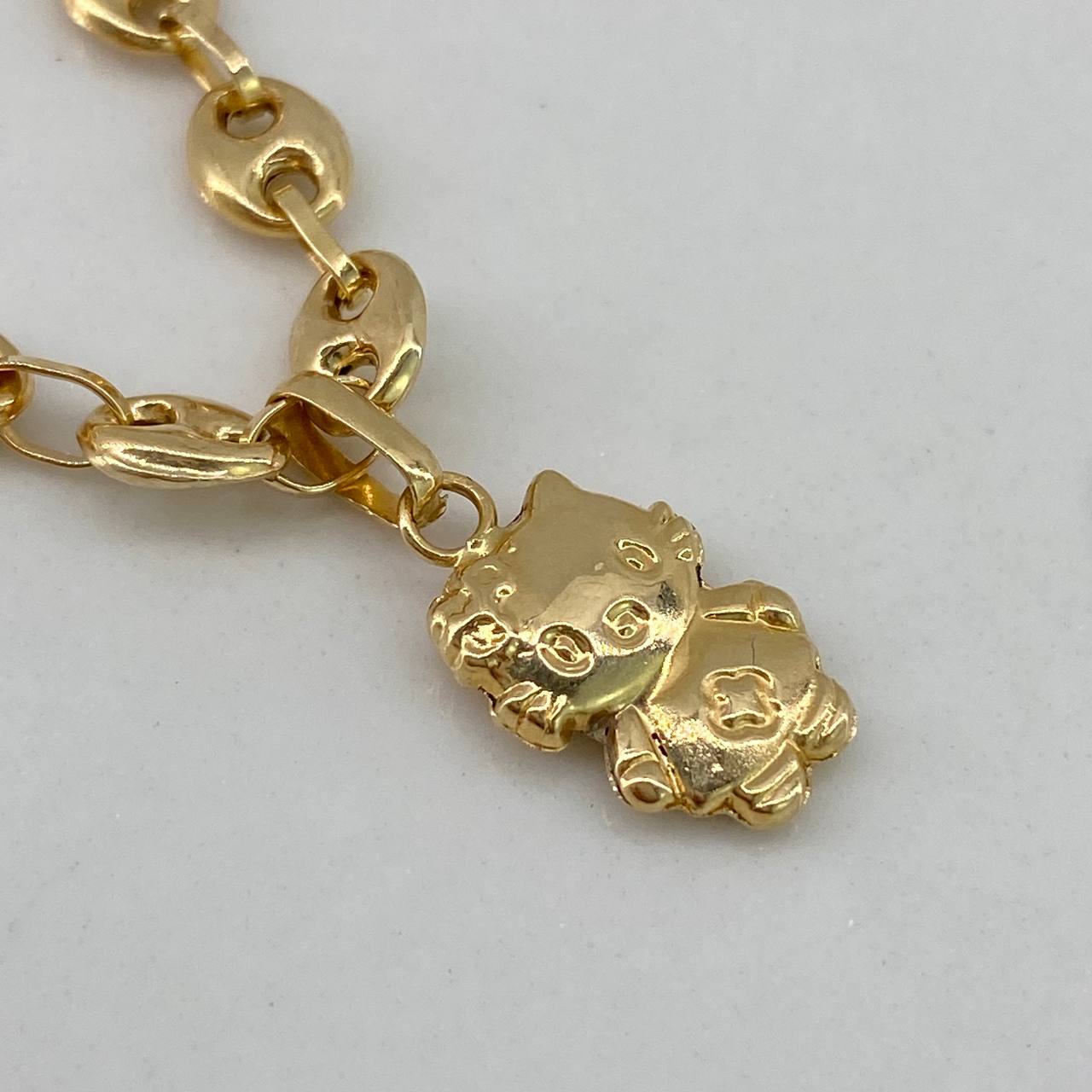 Dije Gatita  0.45gr / 2cm / Liso  Oro Amarillo